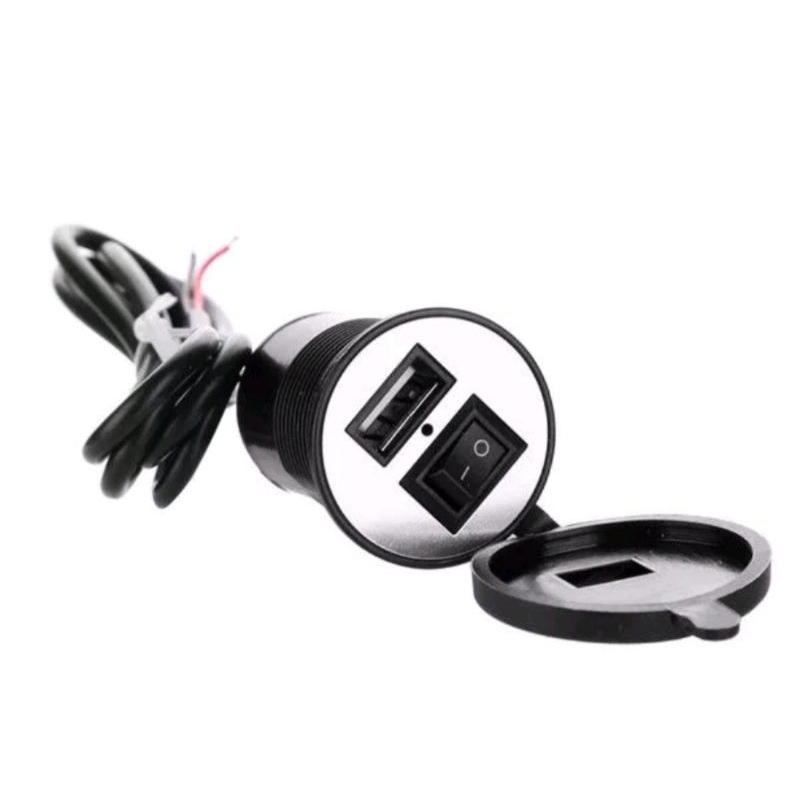 Charger aki motor waterproof USB plug / charger hp di motor