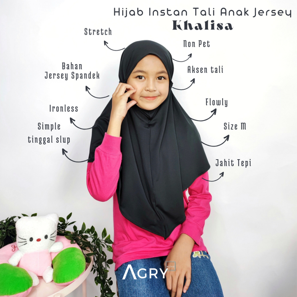 ᴀɢʀʏ Hijab Instan Tali Anak Jersey | Khalisa