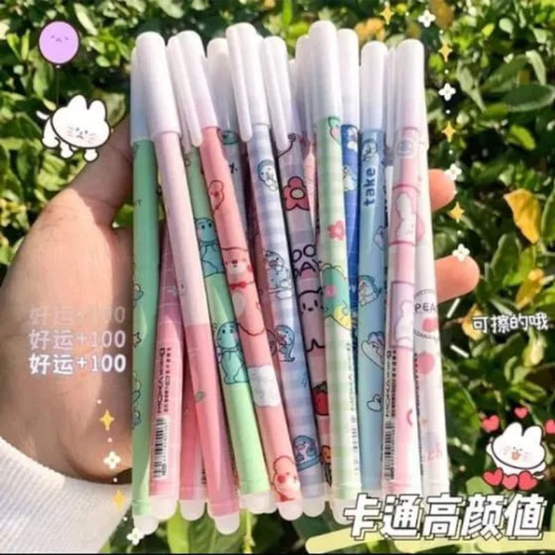 

pulpen pena bisa dihapus motif lucu erasable pen
