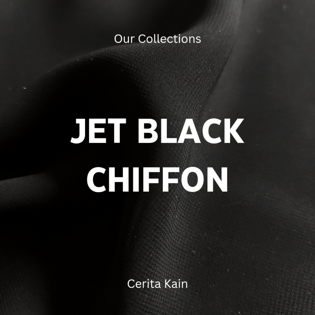 ECERAN 1 METERl BAHAN JETBLACK SIFON 58"l KAIN CHIFFON ARAB PREMIUM