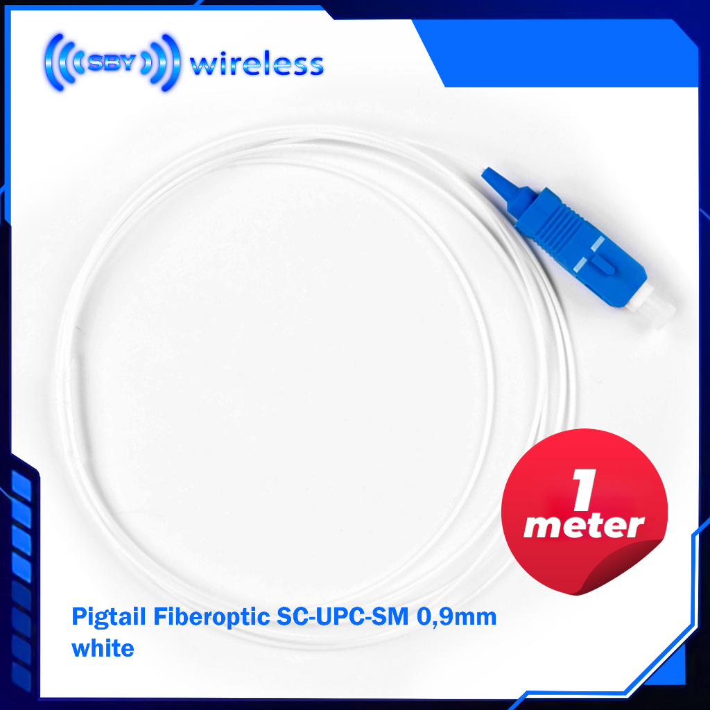 Pigtail Fiberoptic SC-UPC-SM 0,9mm 1Meter - Kabel FO Fiber Optik Pigtail 1,5Meter