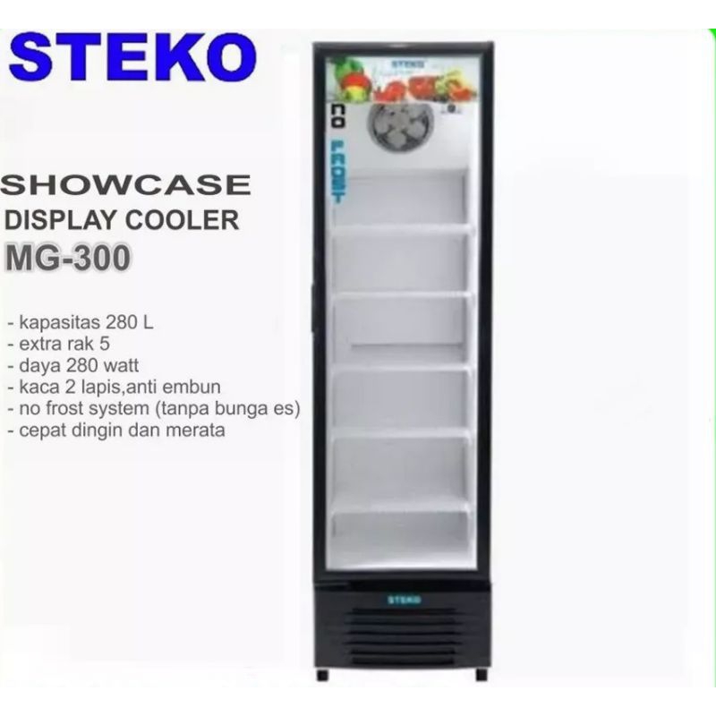 showcase steko MG 300/pendingin minuman steko 280 liter