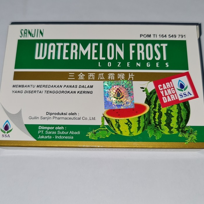 

sanjin watermelon frost lozenges / permen xiguashuang