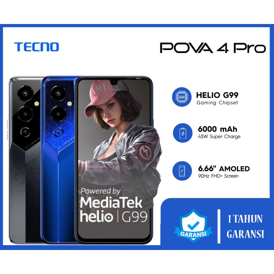 TECNO POVA 4 PRO NFC 8/256 GARANSI RESMI