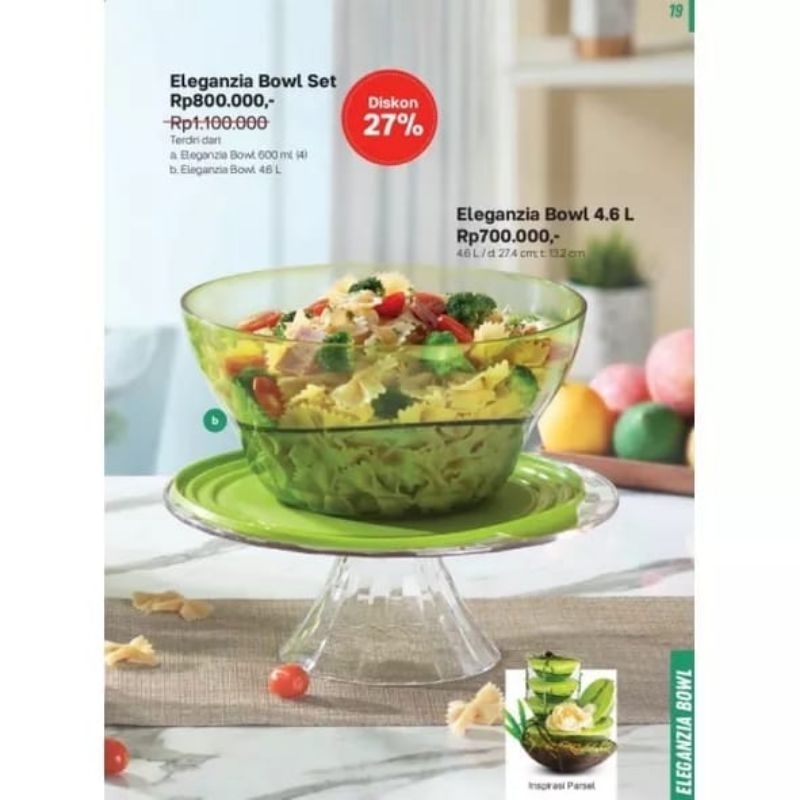 Eleganzia Bowl crystal Tupperware mangkuk baskom kristal 1