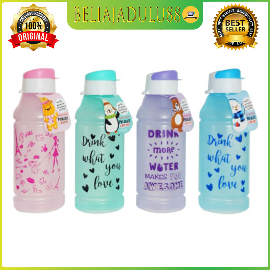 Beliajadulu88 Botol minum FLIPTOP Gambar 500ML T006