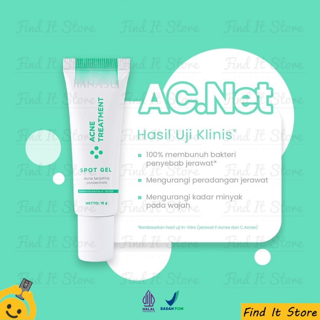 Hanasui Acne Treatment Series | Cream |  Cleanser | Essence | Spot Gel | Perawatan Kulit Berjerawat BPOM HALAL