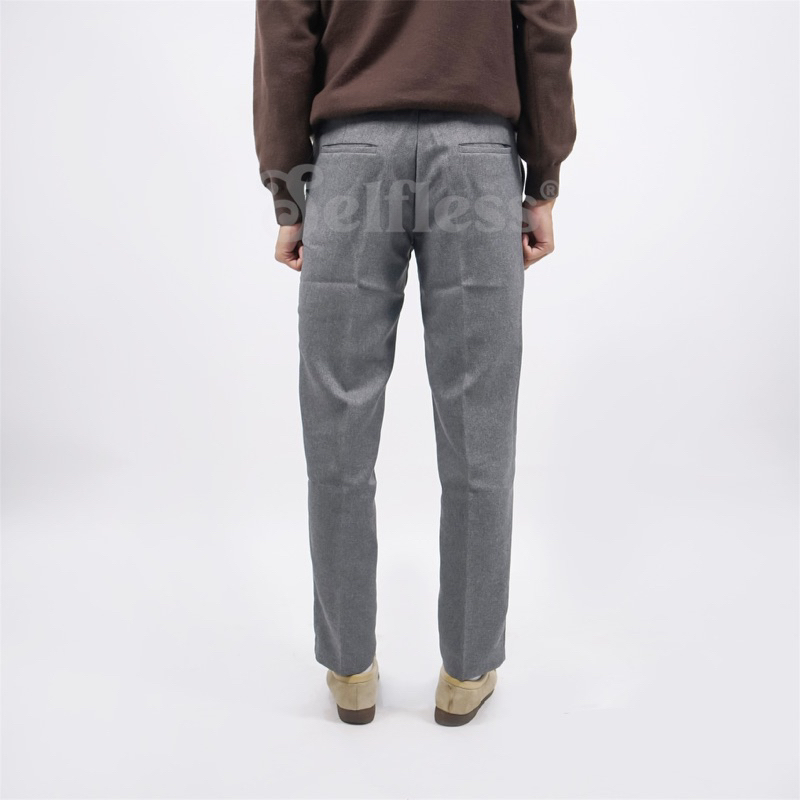 Selfless - Celana Kantor Pria Celana Kerja Bahan Formal Pria Slimfit Abu Tua Muda Hitam Navy Mocca Brown