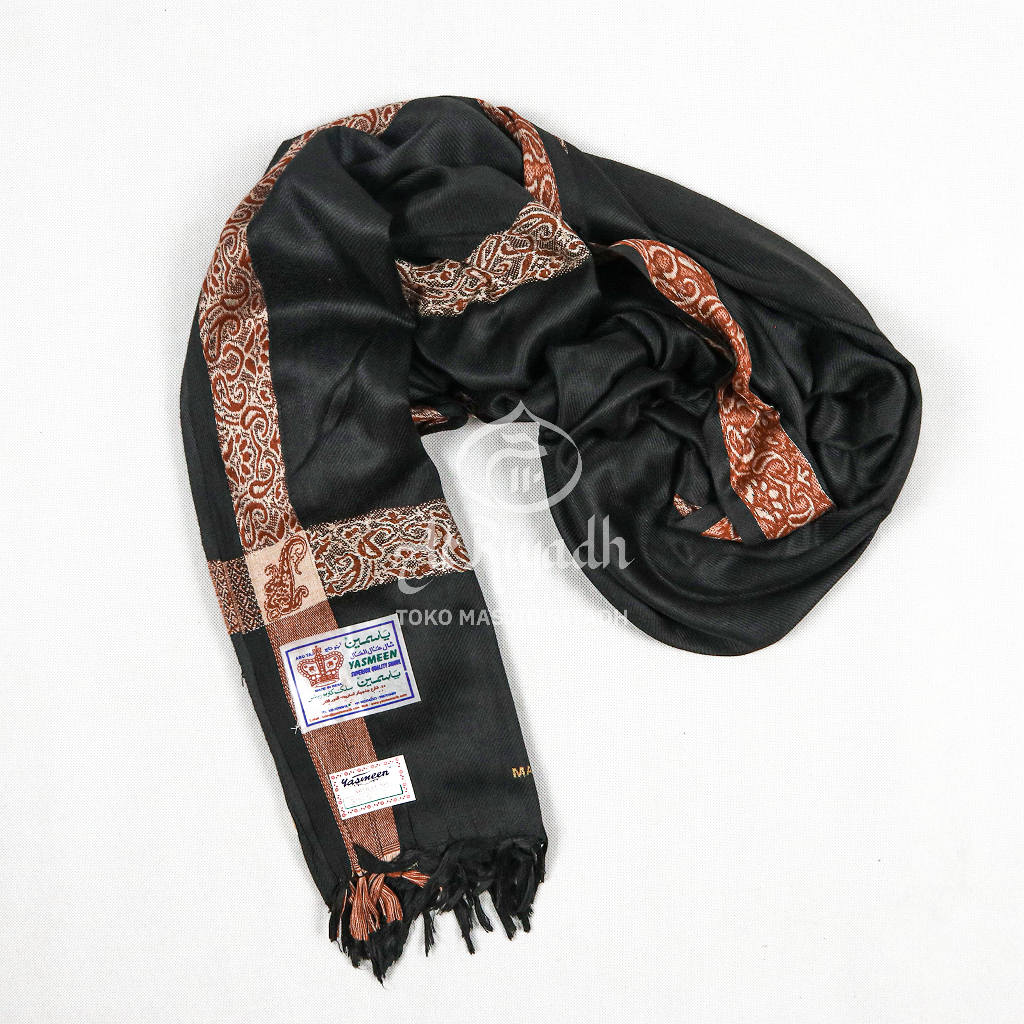 Sorban Kashmiri Yasmeen Abu Taj 858F Hitam Impor