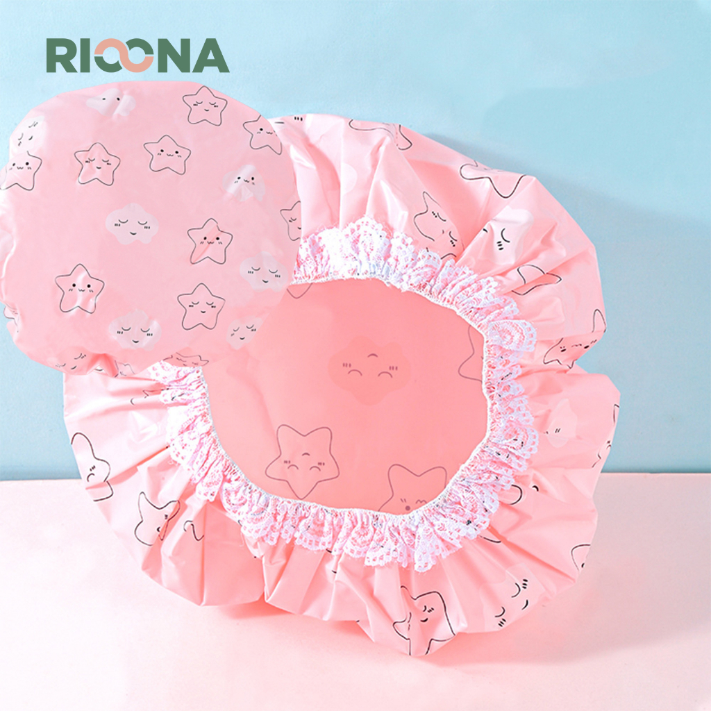 Shower Cap Tutup Kepala Mandi Plastik Tebal