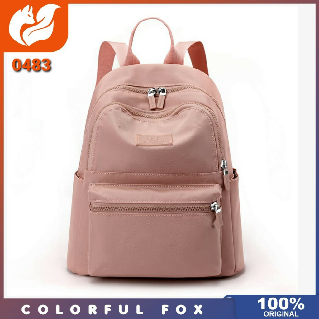 Colorful ori Tas ransel wanita Colorful 0483 tas kuliah anti air Backpack wanita