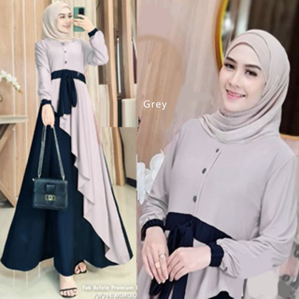 Keisha Dress Muslim Wanita Premium  | Bahan Crepe premium | COD