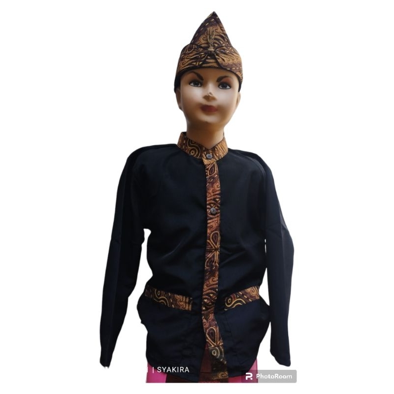 komplit_Baju+celana+iket/stelan baju pangsi anak laki/baju adat daerah anak sekolah Paud,Tk,SD usia 3_12 tahun