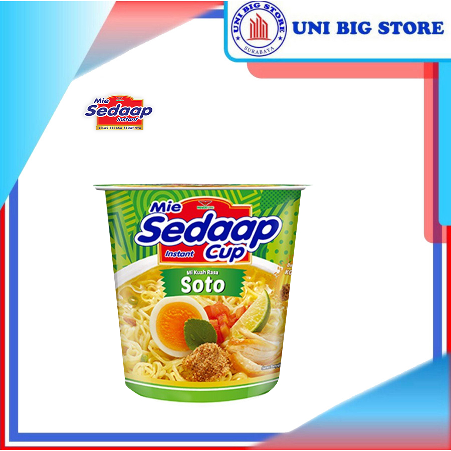 

Mie Sedaap SEDAP CUP Mi Kuah Soto 81 gr Instant Noodles