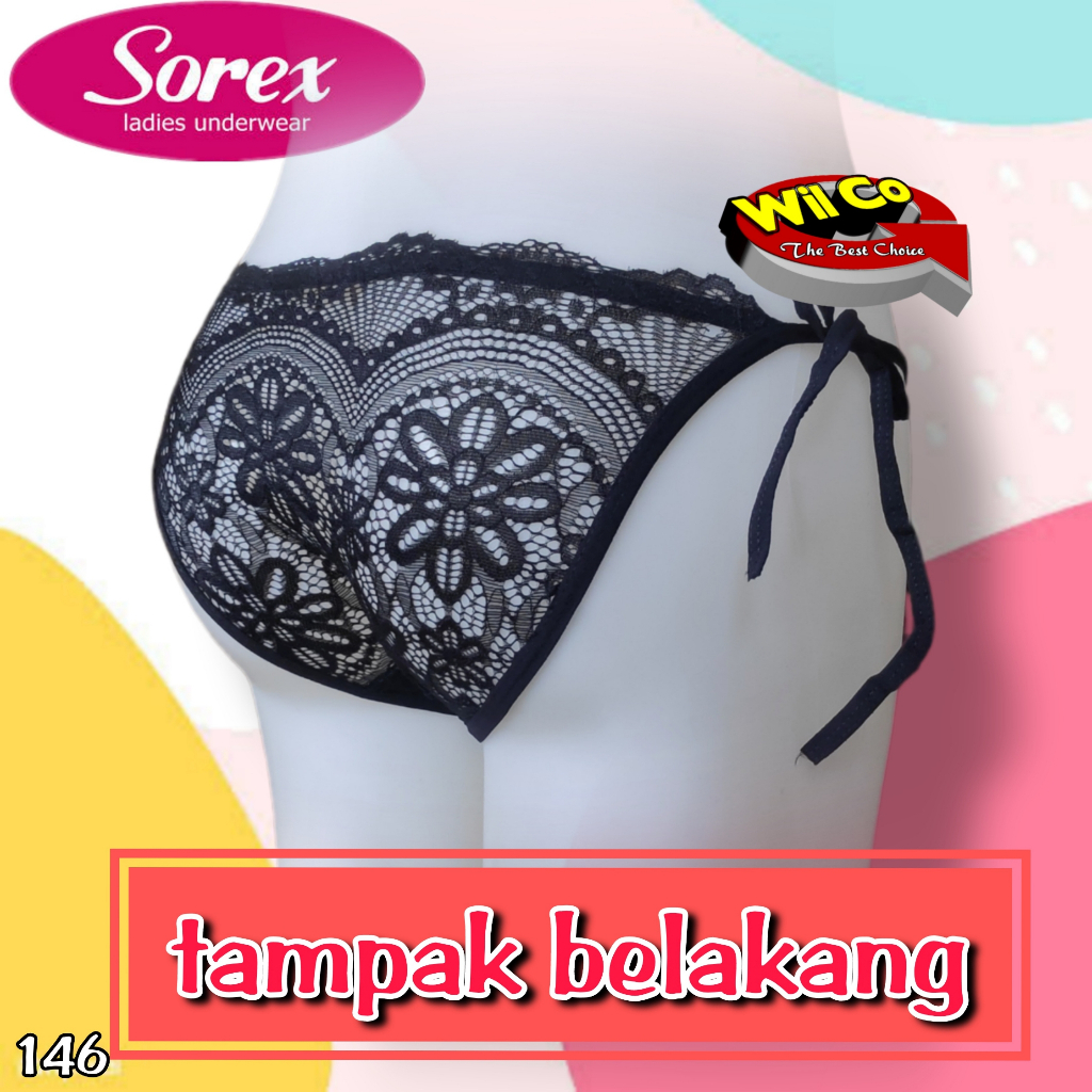 K146 - (HARGA PER 1 PCS) CELANA DALAM WANITA BRUKAT CD WANITA TRANSPARAN CD TALI SAMPING PAKAIAN DALAM WANITA SOREX ALL SIZE M fit to XL