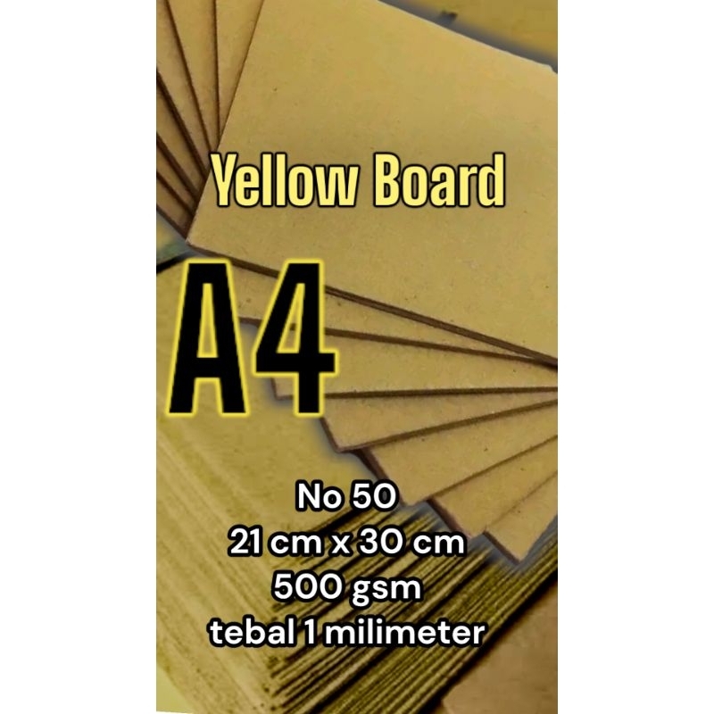 

Yellow Board No 50 Ukuran A4 21cm x 30 cm Ketebalan 1 Milimeter