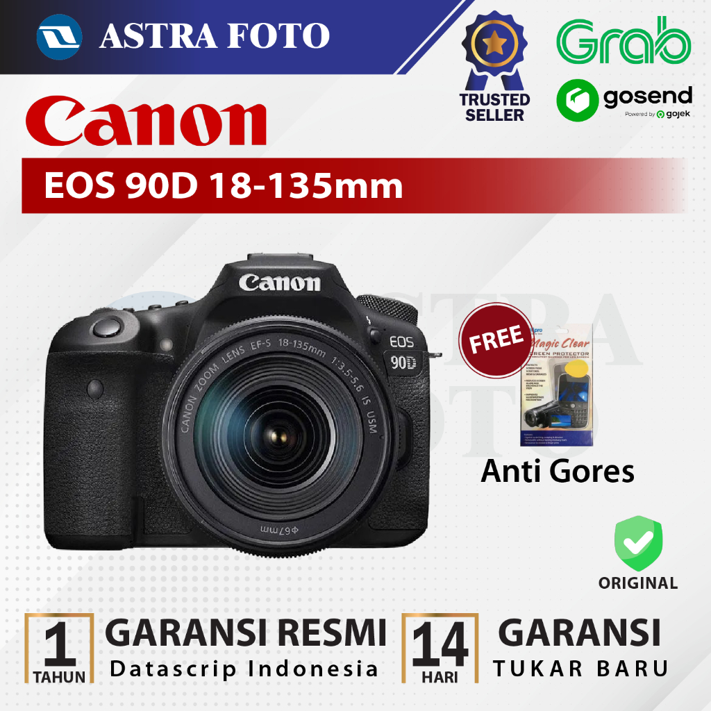 CANON EOS 90D 18-135mm GARANSI RESMI - KAMERA DSLR