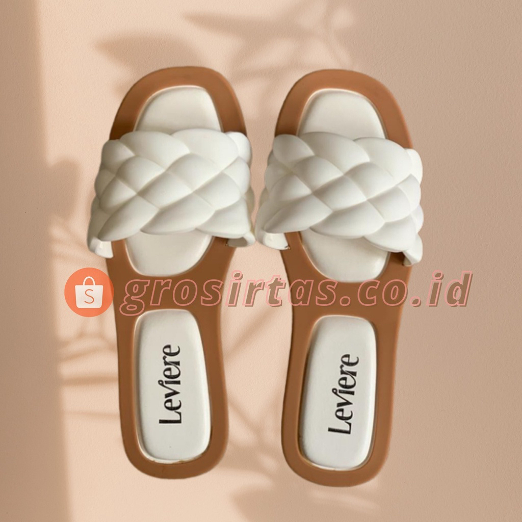 SHOEGALLERY TG1462 Sandal Flat Wanita Import Sandal Teplek Wanita Sandal Slop Kepang Fashion