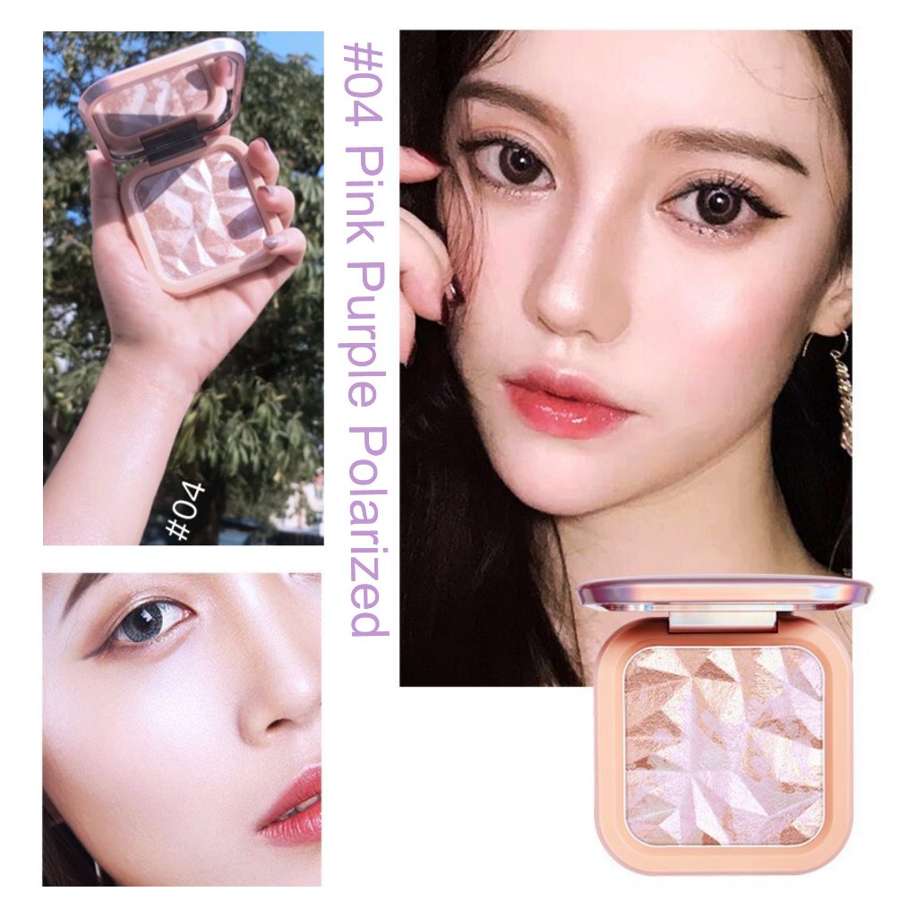 Highlighter powder Diamond Face High Glow Light Powder Blush Shimmer 4 Warna