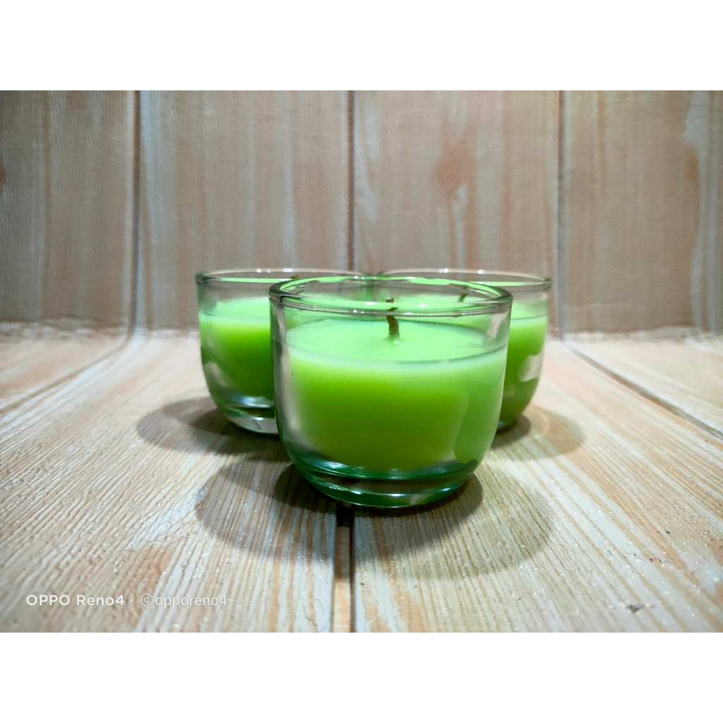 Lilin Gelas Mini Aroma Terapi Model Gelas Bulat Pendek