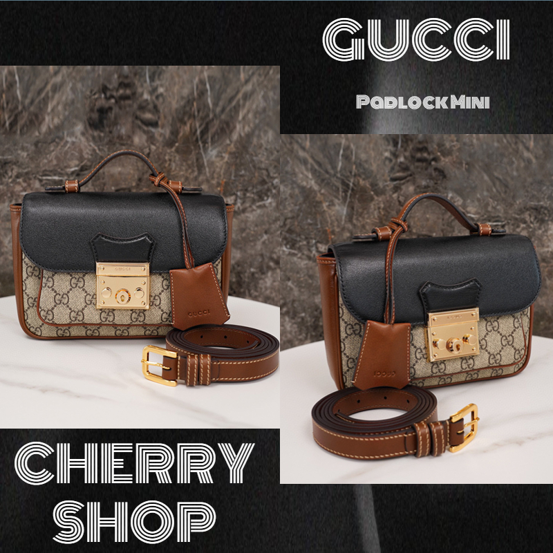 ✨100% authentic Gucci Padlock Mini Bag/GG Supreme canvas Tas Bahu / Tas Messenger