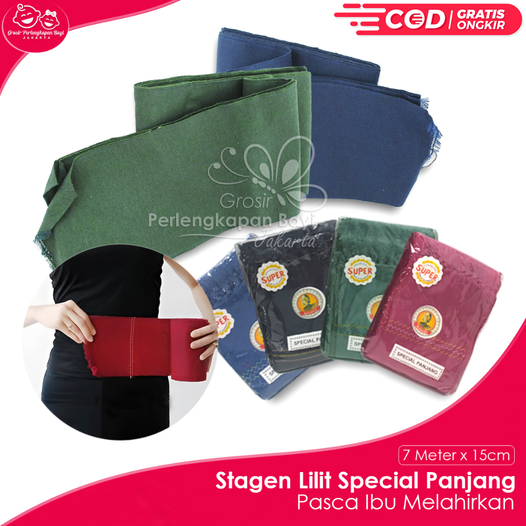 Stagen Bengkung Lilit Tenun Special Panjang 7 Meter Korset Ibu Melahirkan