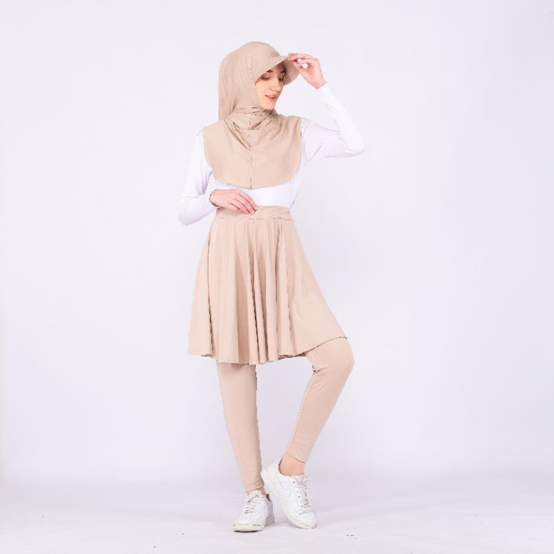 SRIWA Celana Legging Rok Olahraga Wanita Zumba Jogging Rok Panjang Selutut CL19