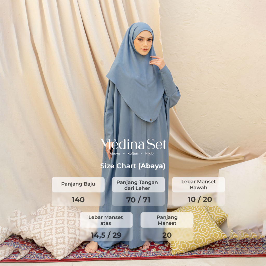 Medina Set Abaya kaftan Hijab