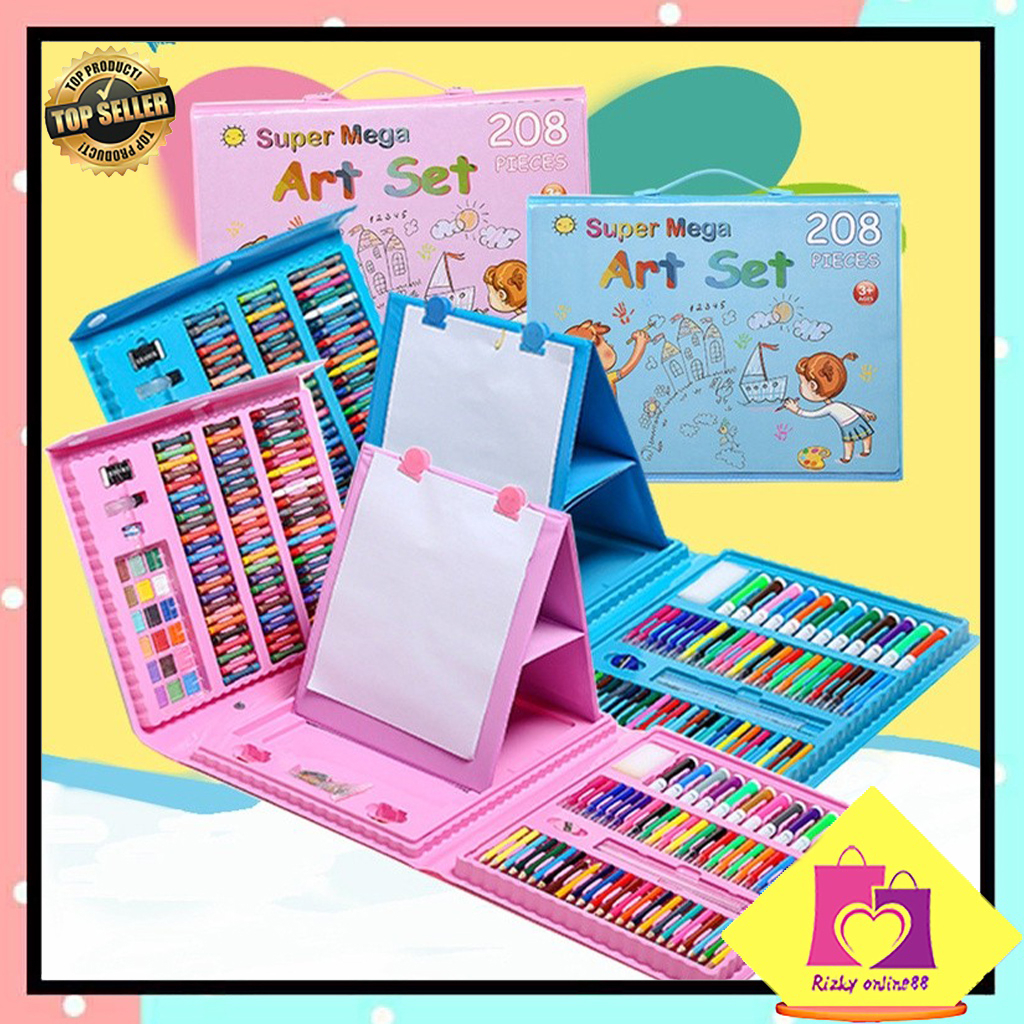 Rizkyonline88 Carayon Set 68pcs / Krayon Mewarnai Anak 68pcs / Pensil Warna Set 68pcs COD STY12