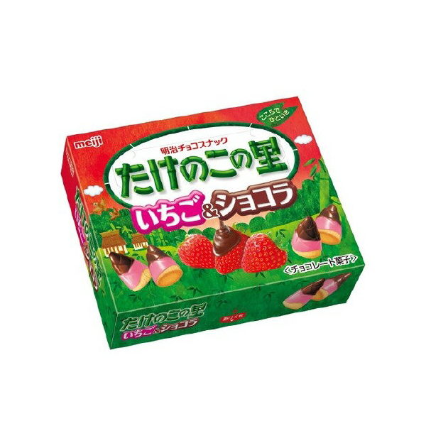 Meiji Takenoko No Sato Bamboo Shoot Village Strawberry &amp; Chocolate 61 Gram