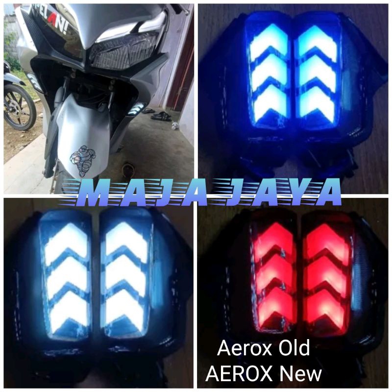 Lampu sen AEROX 155 Old Aerox new connected LED 3 Panah Modern LED Aerox 155