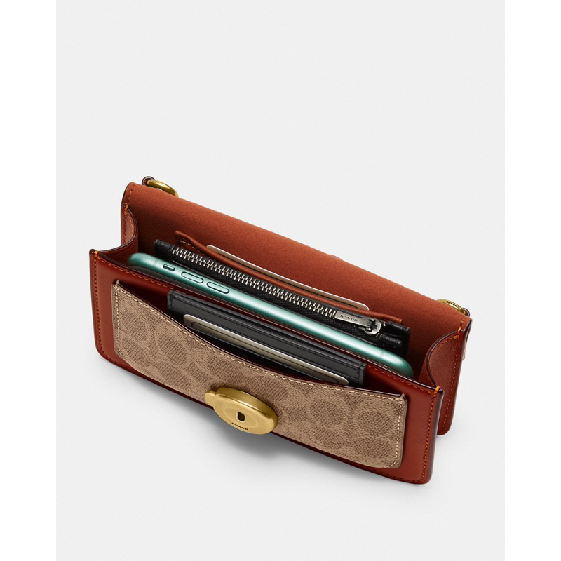 Coach Tabby Chain Crossbody Wristlet In Signature Canvas (CK 025)