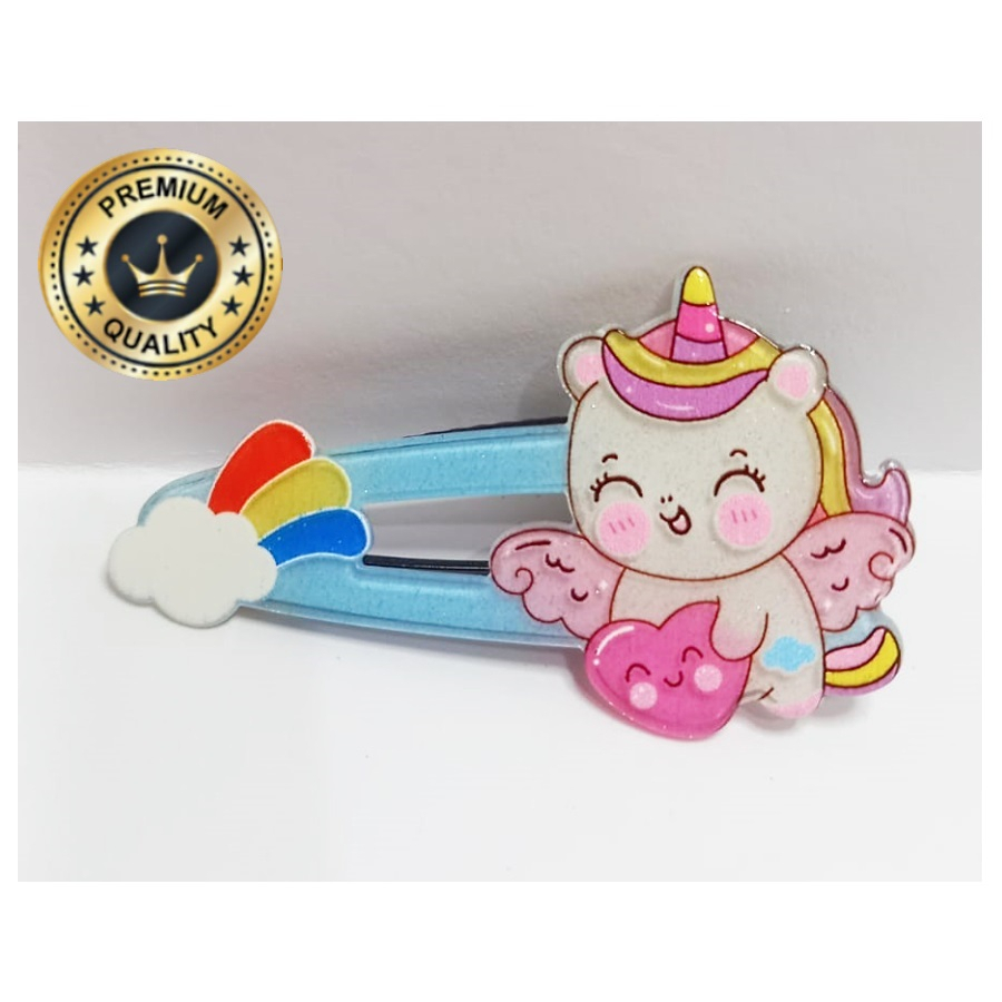 Jepit Rambut Anak Perempuan Hairpin Segitiga Unicorn