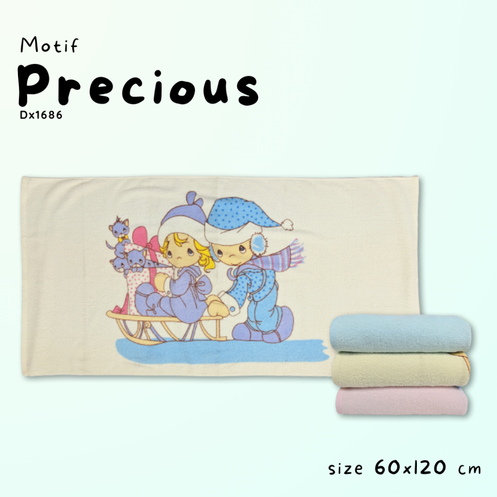 [ Handuk Centre ] Handuk Mandi Anak 60x120cm Print Precious Moments by Dixon || DX1686