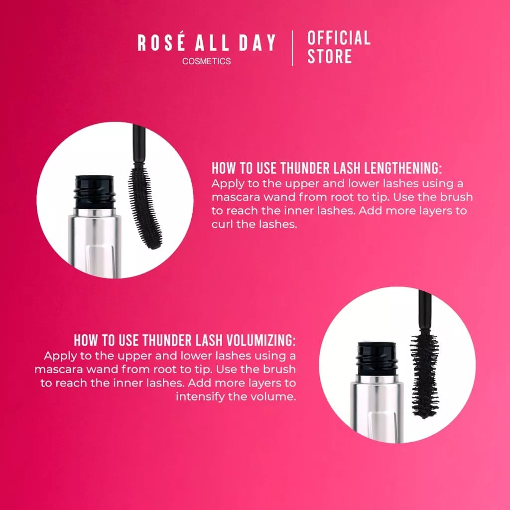 ROSE ALL DAY Thunder Lash Lengthening Mascara Black 8gr