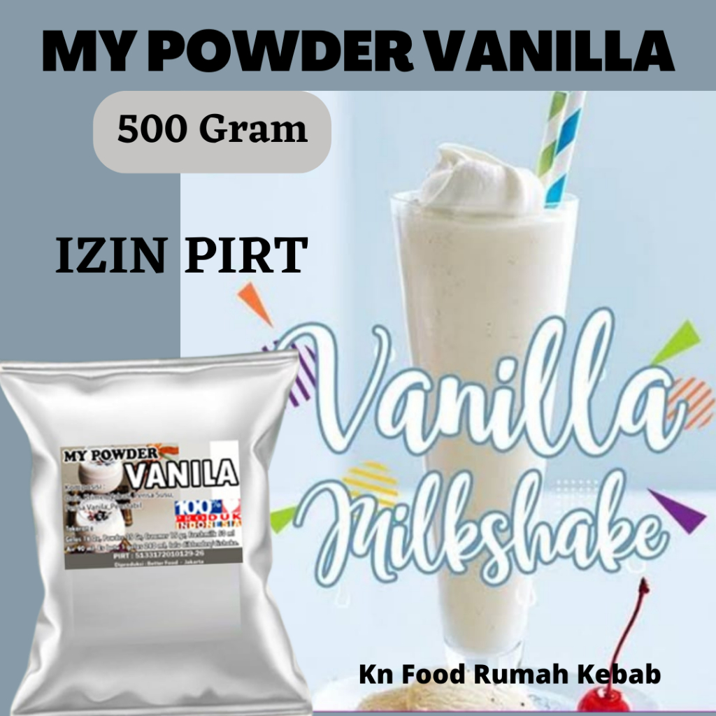 

Bubuk Minuman Rasa Vanilla Bubble drink Powder drink Vanila 500gram