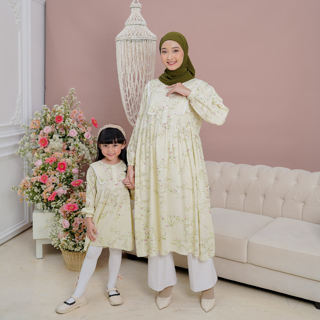 Qiana Tunik Couple Mom And Kids Nyaman Dipakai