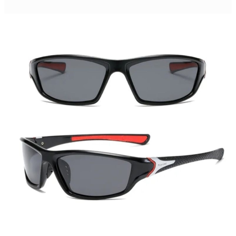 Kacamata Sepeda Gowes Polarized Bicycle Glasses Outdoor Sports Kacamata Gaya Frame Hitam D120