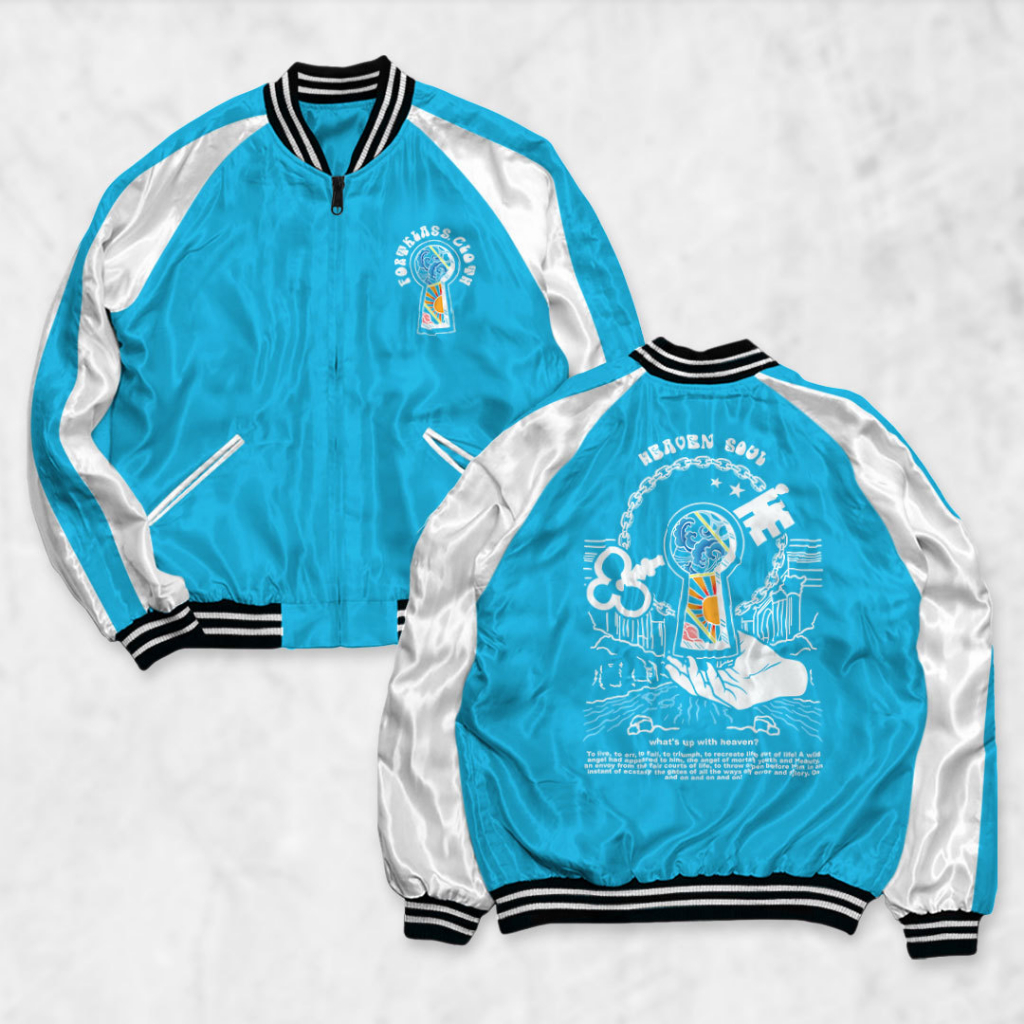 HipNop Jaket Sukajan HEAVEN Sablon Jaket Pria Wanita Distro Unisex Japan Premium Original