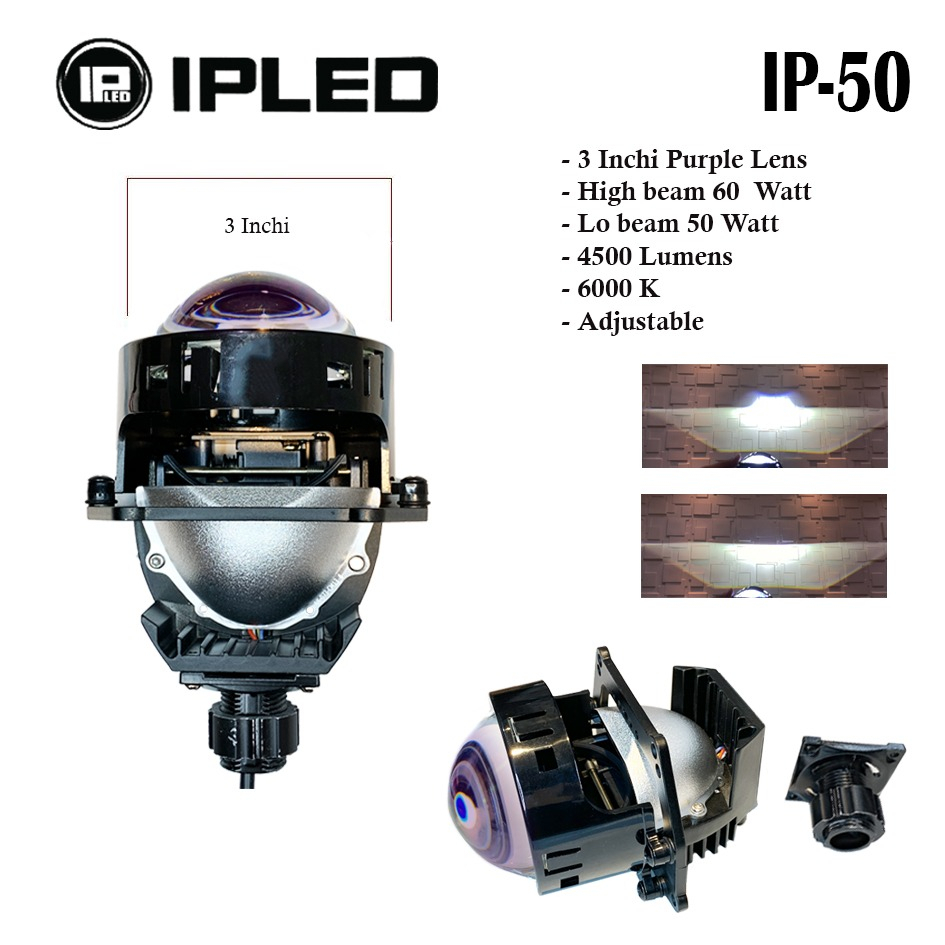 Projector BiLED 3 Inch Mobil Motor IPLED P45/IP50