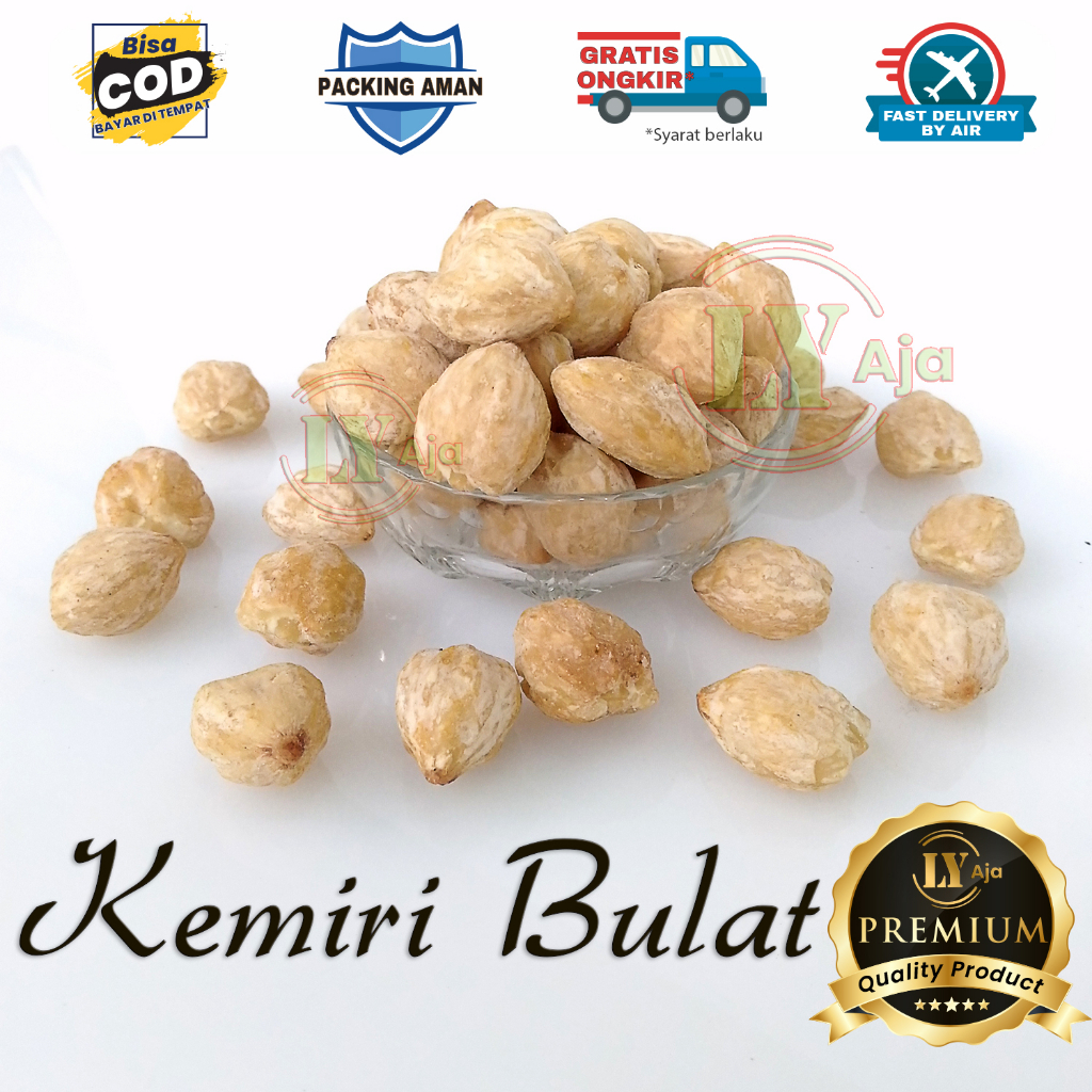 Kemiri Bulat Utuh Medan 250 Gram LY Aja Super