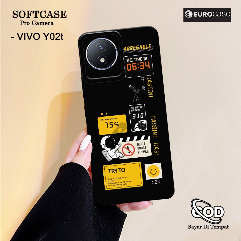 Casing Hp Vivo Y02t - Fashion Case Astronot Nasa - Soft Case Hp Vivo Y02t Terbaru - Kesing Hp Vivo Y
