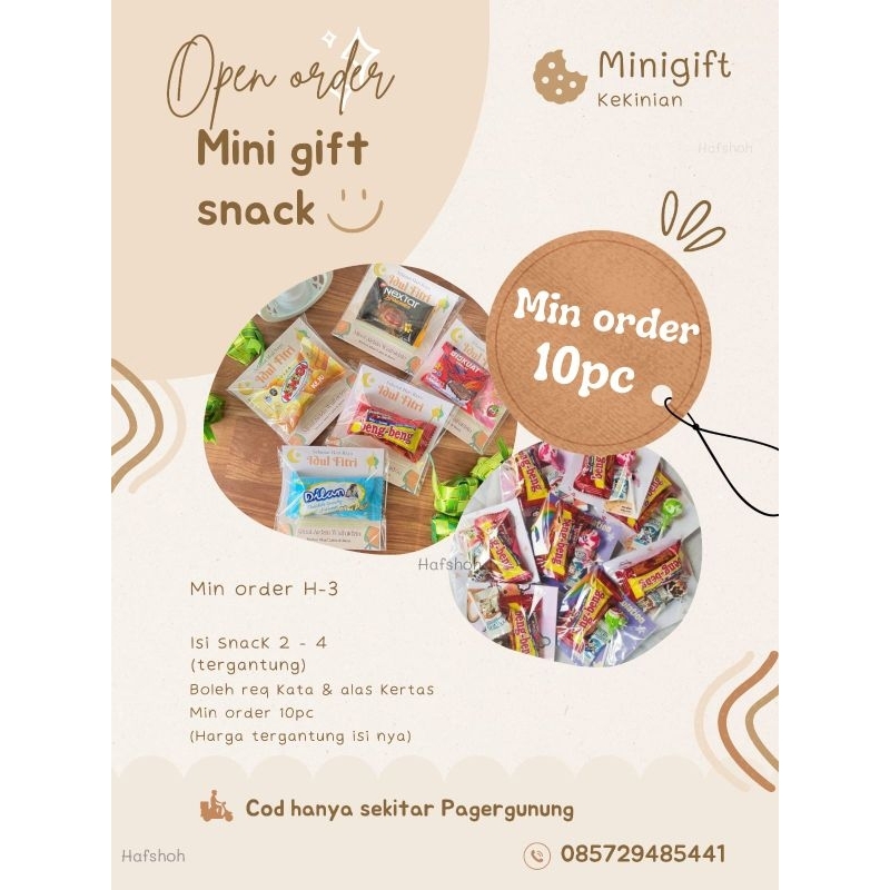 

(mini gift snack )