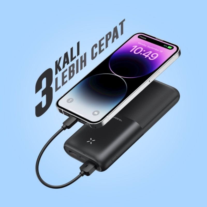 MOFIT M25 Powerbank 20000mAh Dual Port Input &amp; Output Fast Charge 2.4A