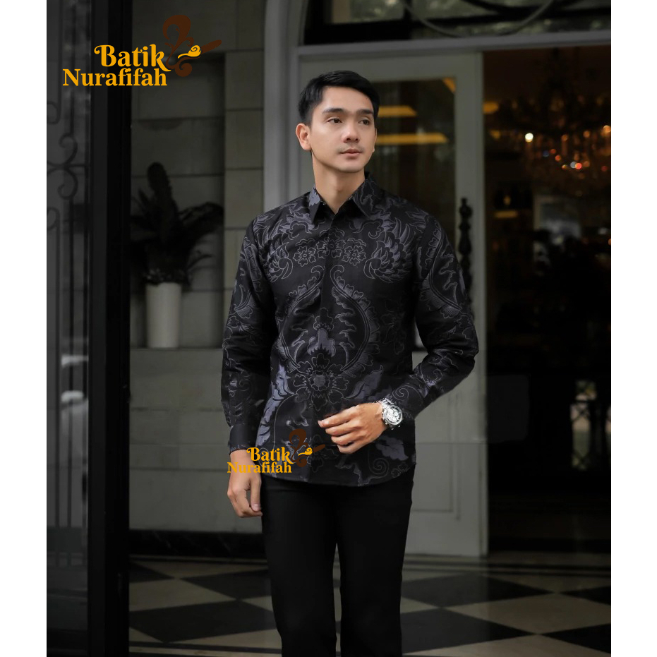 BAJU ATASAN KEMEJA BATIK BATIK PRIA LENGAN PANJANG SLIMFIT LAPIS FURING TERBARU TERLARIS MASA KINI