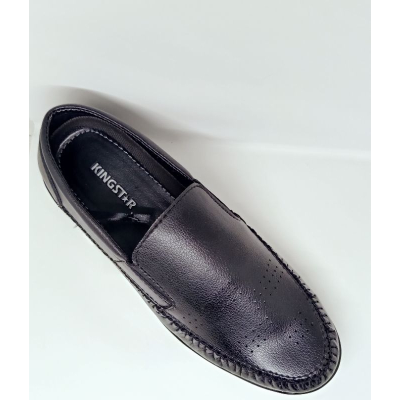 Sepatu Loafers Pria SlipOn Moccasin Hitam