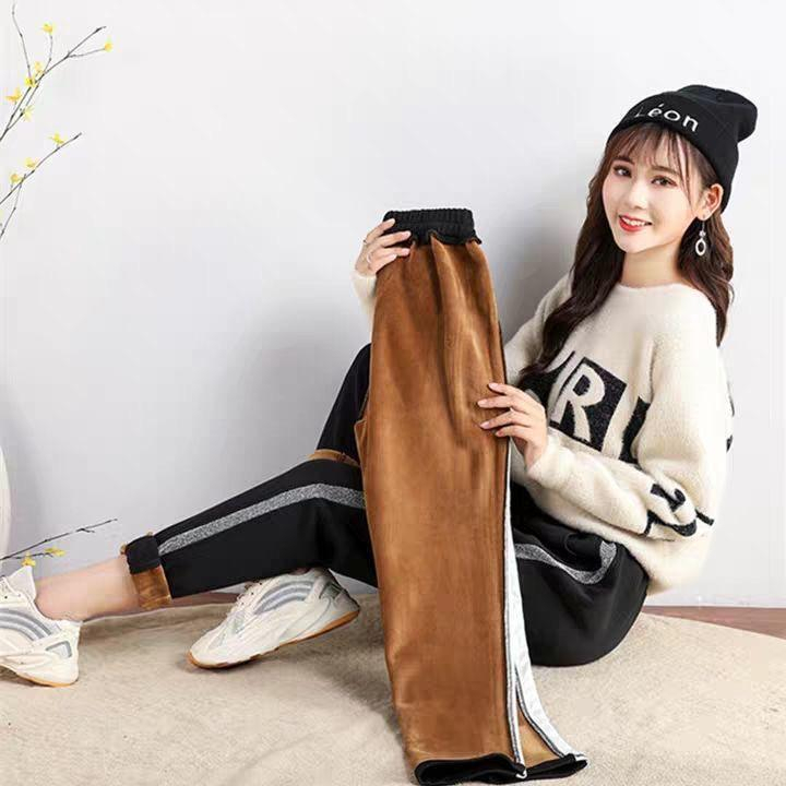 ALEXA THERMAL FLEECE WINTER PANTS IMPORT WINDPROOF CELANA PANJANG WANITA MUSIM DINGIN LAPIS TERMAL