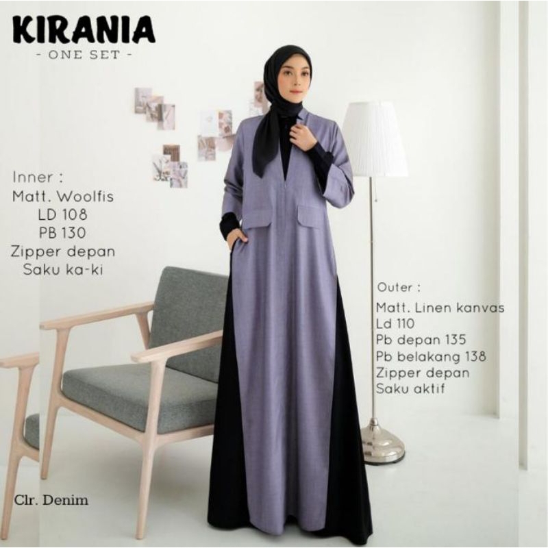 KIRANIA SET DRES FASHION MUSLIM WANITA