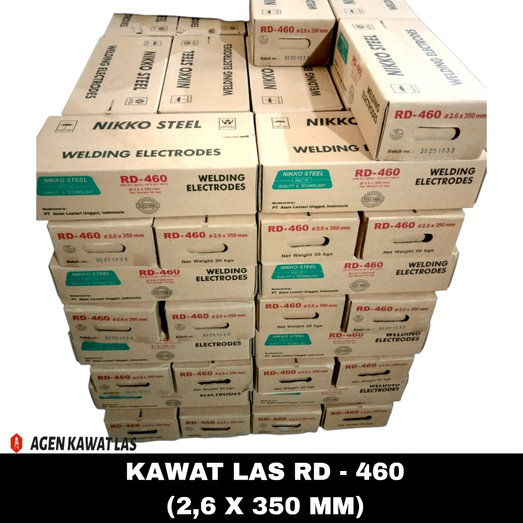 KAWAT LAS RD-460 2,6 X 350 MM PER KG  / KAWAT LAS RD-460 / KAWAT LAS RD 2,6 MM