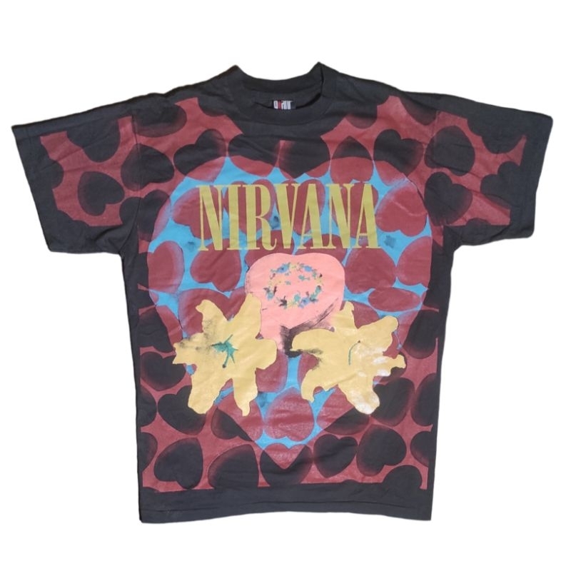 Kaos vintage Nirvana Heart Shaped Box ( Single Stitch & Built Up )